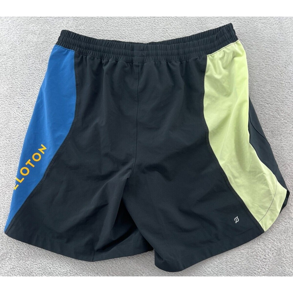 Peloton Shorts Mens Medium Athletic Velocity Cycling Bike 7" Stretch Navy Blue